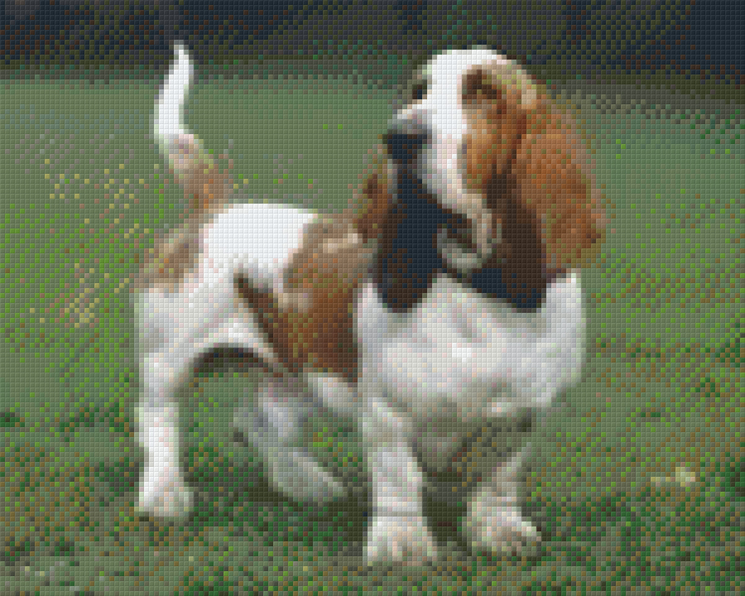 Beagle Posed [9] Nine Baseplates PIxelhobby Mini Mosaic Art Kit image 0